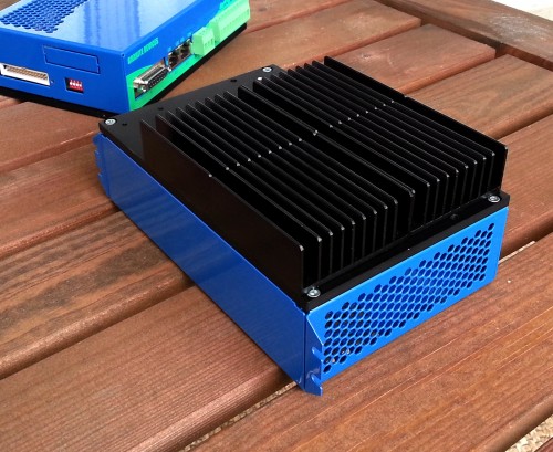 Enclosure heat sink side with additional heat sinks attached