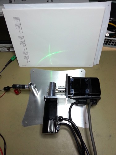 Laser projector demo controlled by Argon drives and SimpleMotion library