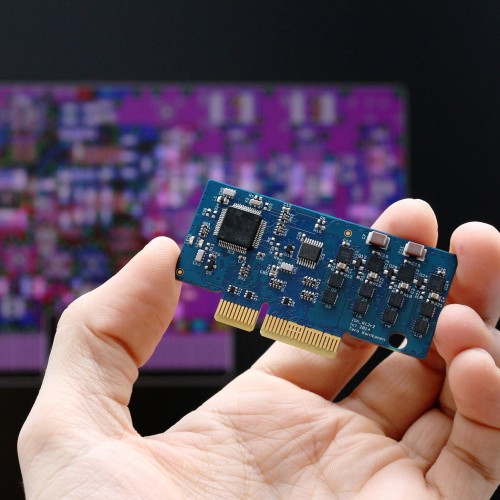 The very first ION board fully assembled in its creator's hand