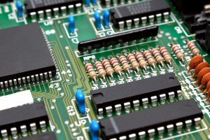 Printed Circuit Board Through-Hole Assembly. 